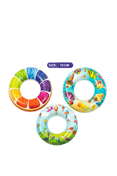 iTajir 70cm Inflatable Swimming Ring Toy for Children - 3 Summer Cartoon Shap...