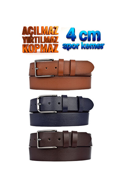 GoDeri 100% Genuine Leather, Set of 3, 4 cm Single Layer, Non-Opening, Non-Te...