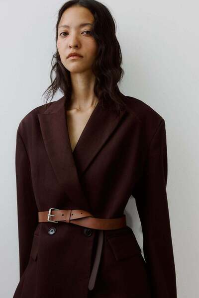 H&M Belted double-breasted blazer