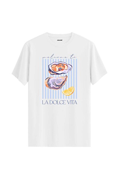 Colermi La Dolce Vita Oyster Printed T-Shirt