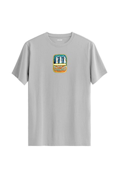 Colermi Retro Sardine Cans Pattern T-Shirt