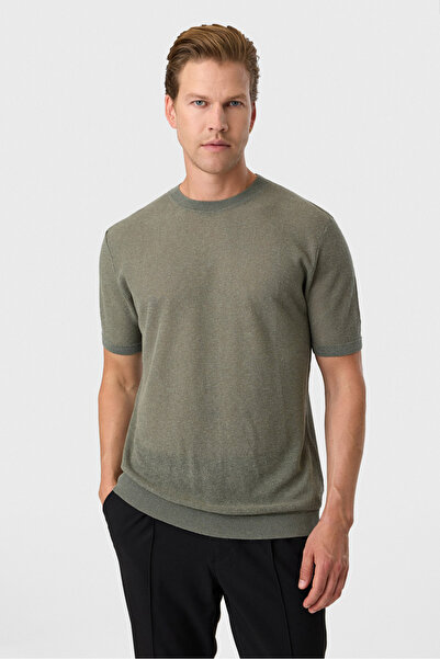 Back And Bond Green Regular Fit Knitted Knitwear
