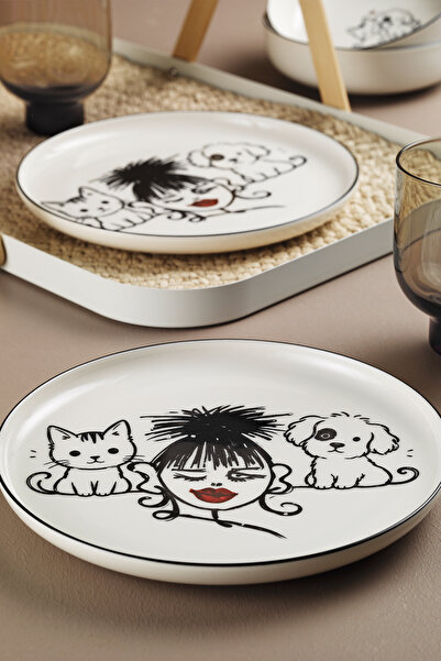 Kütahya Porselen Bone Şans 2 Pieces 21 cm Serving Plate