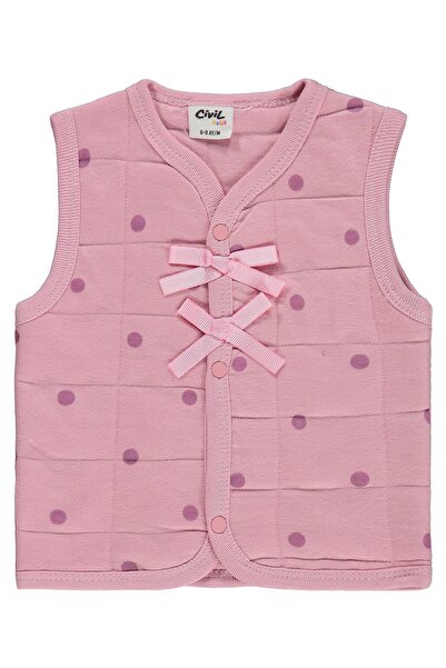 Civil Baby Puan Emp Fiyonklu 6-18 Ay Yelek - Pembe