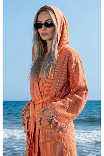 Trendol fashion life Kapşonlu Peştemal Bornoz,ponponlu
