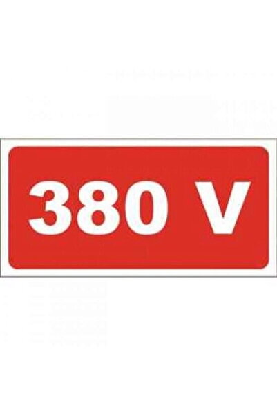 Diverse Semn de avertizare "380V", 10cmx5cm, PVC, 380V, set 10 buc