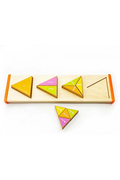 Puzzle تطابق كسور المثلث - وسائل مونتيسوري