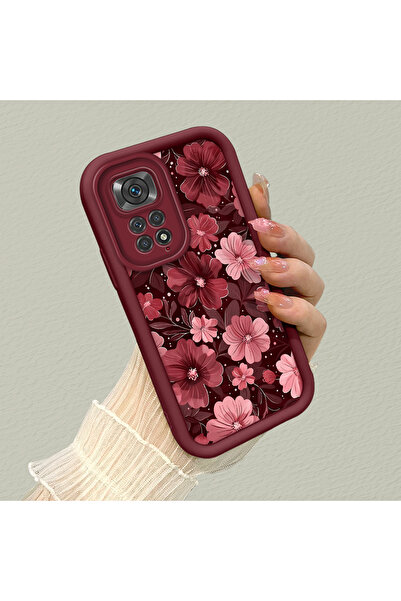 SLIMFELT Redmi Note 11/Note 11S Uyumlu Yüksek Kaliteli Çiçek Desenli, Düşmeye...