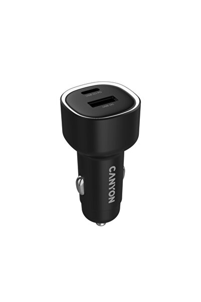 CANYON Încărcător auto OnDrive 48, 48W, PD, USB-A + USB-C, Negru