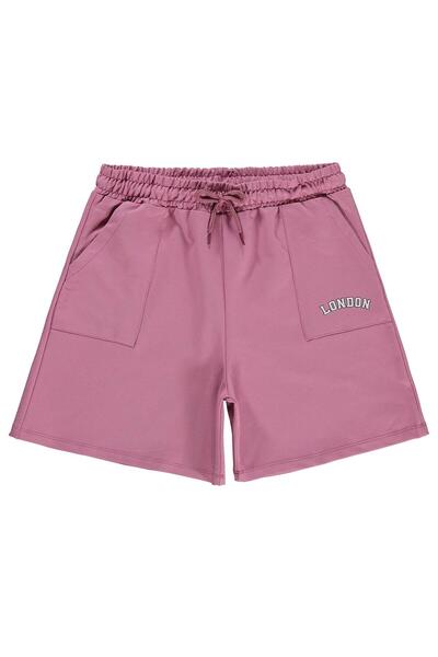 Civil Girls London Baskılı 10-13 Yaş Şort - Pembe