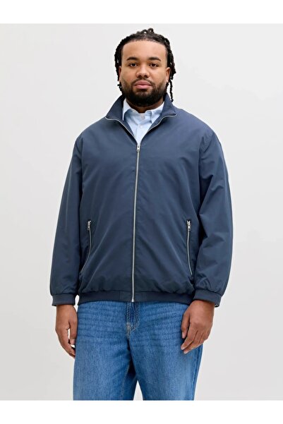 Jack & Jones Plus Geacă bomber, mărimi mari pentru bărbați, Albastru închis, 8XL