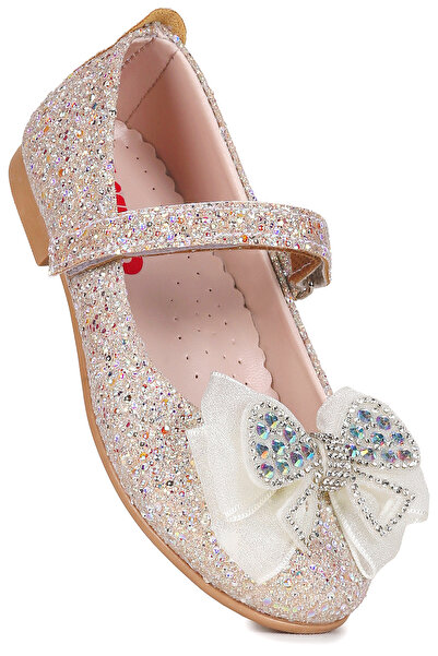 Kiko Kids Pantofi balerini Hiza Stoned cu velcro pentru fetițe/copii