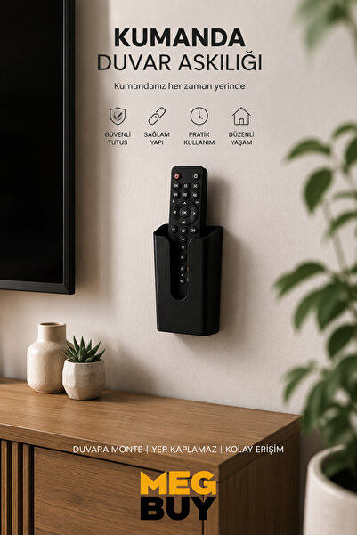 MEGBUY Duvara Monte Kumanda Askılığı TV Kumanda Düzenleyici Organizer