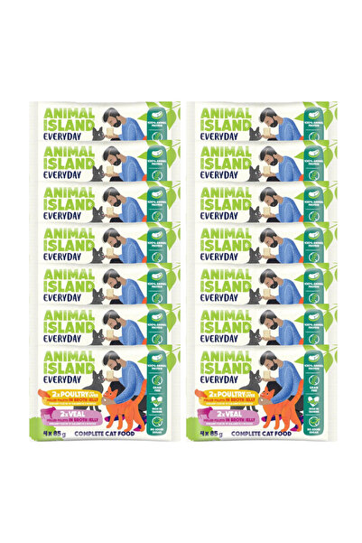 Animal Island NEW JELLY EVERYDAY poultry with liver, veal 56x85g