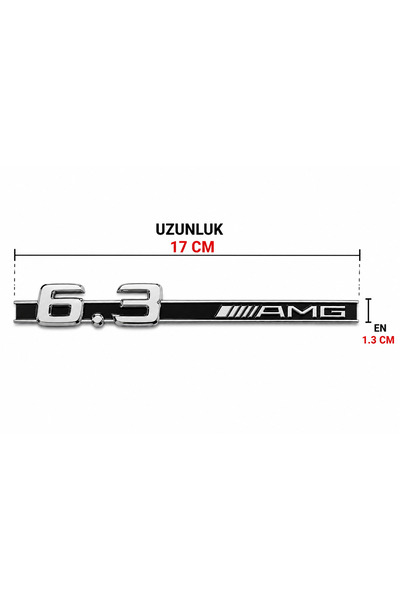 EP GARAJ OTOMOTİV Mercedes 6.3 Amg Trunk Engraving (Rear Emblem) – Metal Chro...