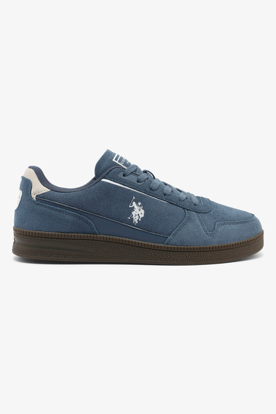 U.S. Polo Assn. حذاء رياضي رجالي خفيف الوزن ومريح من القماش من بيري إس - أزرق