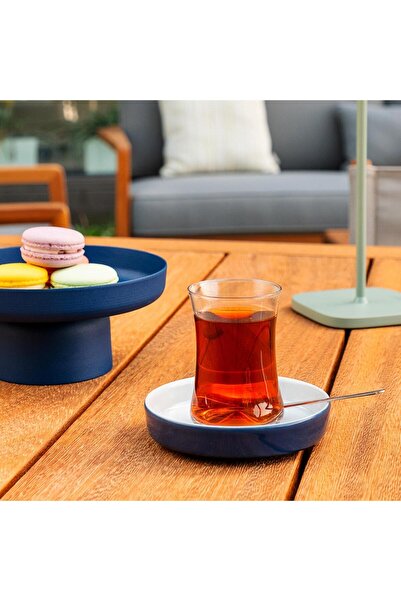 Koleksiyon İstanbul Tiryaki Çay Bardağı Seti 6'lı Kobalt