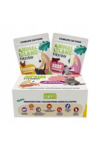Other INSULA ANIMALELOR Hrană umedă pentru pisici Vită/Pui 80x85g