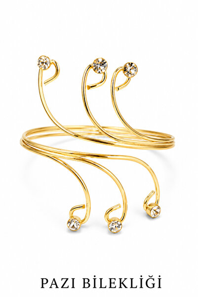 Jack Ferrero Spiral twist design gold adjustable arm bicep bracelet
