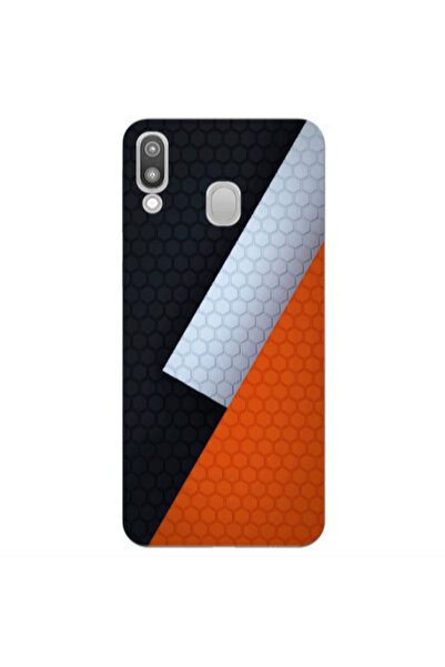 Other Samsung M20 Coated hexagon Transparent Silicone TPU Θήκη