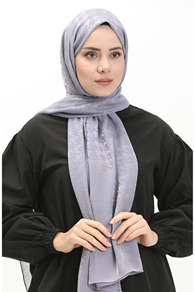 sefamerve Houndstooth Pattern Carmen Shawl 70230-14 Lilac