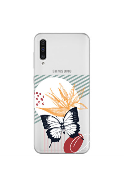 Other Samsung A70 Butterfly Lines Transparent Silicone TPU Θήκη