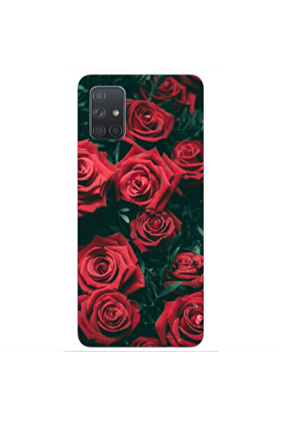 Other Samsung A71 Red Roses Transparent Silicone TPU Θήκη