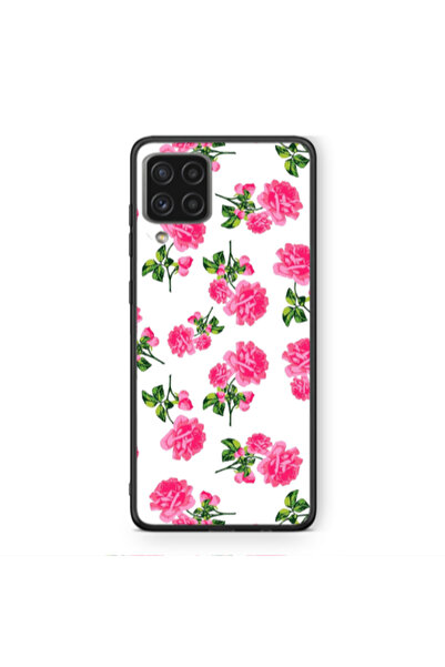 Other Samsung A22 4G Roses White Black Glossy Θήκη