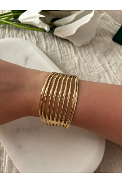 Alina Jewelry Çoklu halka gold bilezik