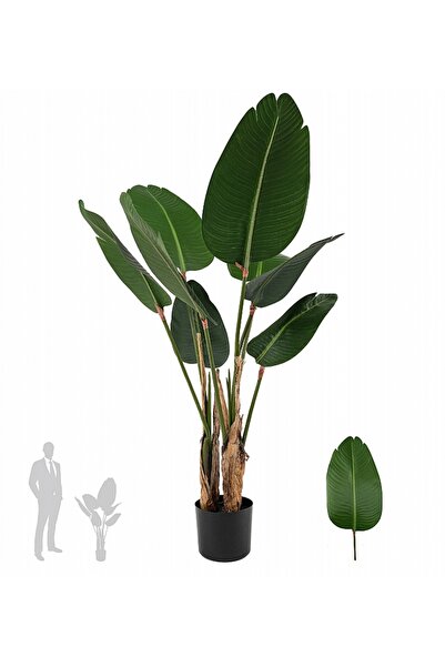 Roberto Rossi Planta artificiala H120cm Strelitzia cu 8 frunze