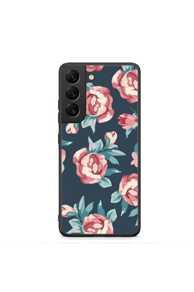 Other Samsung S22 Plus Purple roses Black Glossy Θήκη