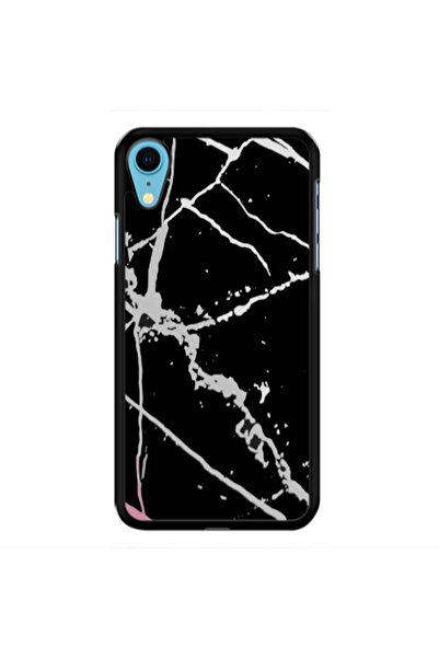 Other Apple iPhone Xr Marble Cream Cracks Black Glossy Θήκη