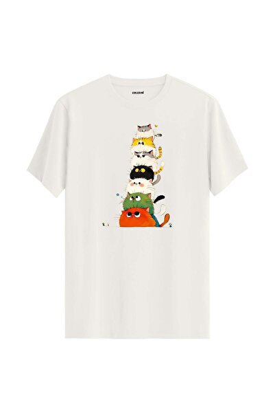 Colermi Colorful Cute Cats Design T-Shirt