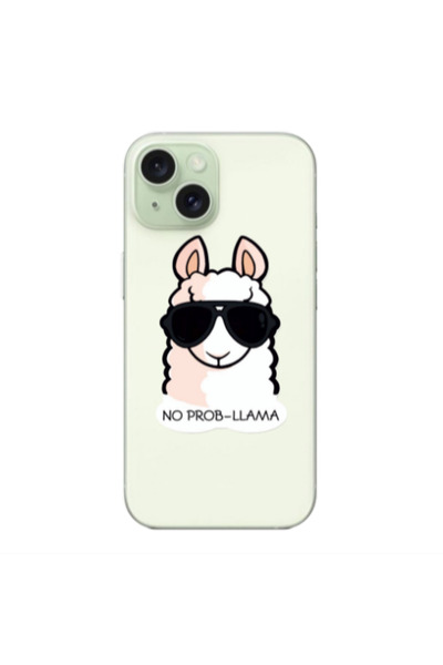 Other Apple iPhone 15 Plus No prob-lama Transparent Silicone TPU Θήκη