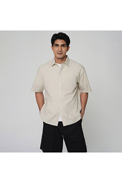 Giordano Men Relaxed Cotton Poplin Shirt