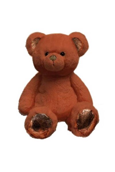 OEMS Soft teddy bear with a shine, size 14 inches, color orange - russ