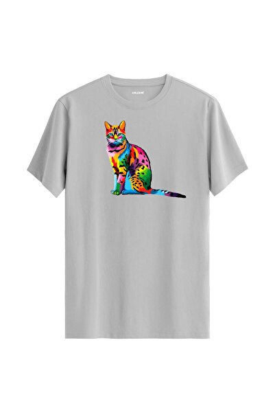 Colermi Colorful Milo Cat Printed T-Shirt
