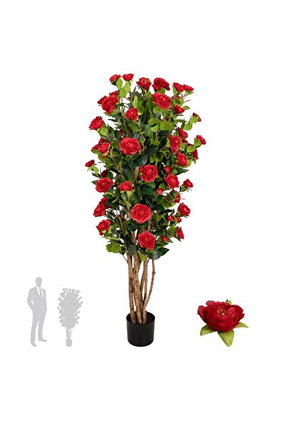 Roberto Rossi Copac artificial Camelia Japonica H150 cm cu 667 frunze si 92 f...