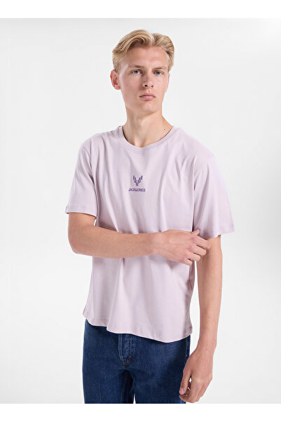 Jack & Jones Lila Erkek Regular Fit Logo Baskılı T-Shirt 12307781 JORWILDLIFE...