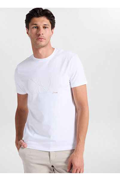 ALTINYILDIZ CLASSICS Beyaz Erkek Slim Fit T-Shirt ACE091262045