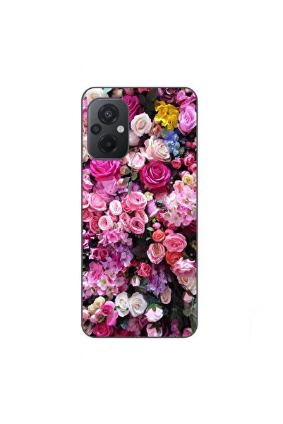 OEM Case compatible with Xiaomi Poco M5 Silicone Gel Tpu Pink Roses Pattern