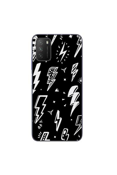 OEM Case compatible with Xiaomi Poco M3 Silicon Gel Tpu Lightnings Pattern