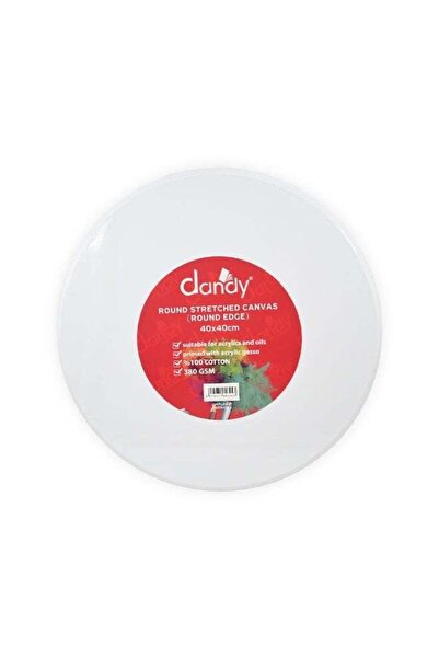 AZOZ MERCHLY White round canvas, 40 cm diameter, rounded edges