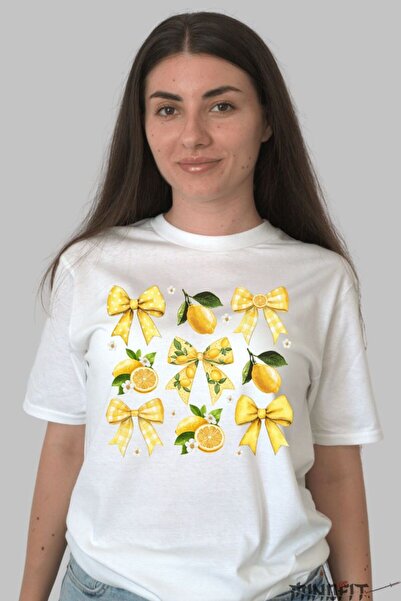 GILDAN Summer t-shirt Lemon and Bows