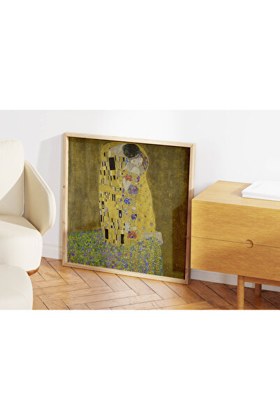 Pegziz Gustav Klimt Slika Poljubac | Dekorativna zidna slika sa drvenim okvirom