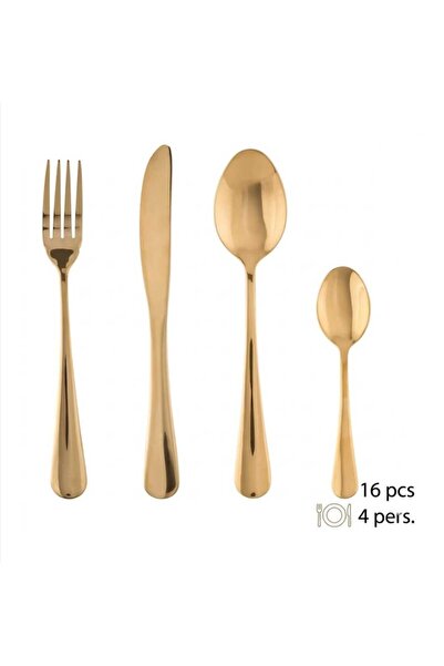 Secret de Gourmet Σετ 16 χρυσών μαχαιροπίρουνων Secret Gourmet - Κομψότητα γι...