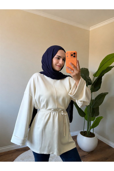 GAMZE ÖZKURT Kuşaklı Basic Tunik