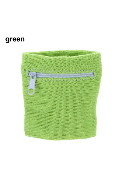 Choice3 green 1PC Sports Wristband Purse Bag with Zipper Wrist Protection Abs...