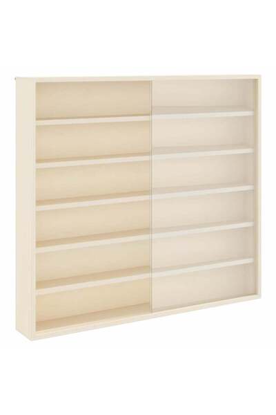 vidaxl Dulap de afișare pe perete cu raft Bej 60 x 8,5 x 54 cm placaj