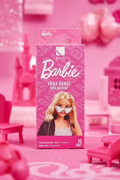 Miniso Barbie Lisanslı Yara Bandı 10’lu Paket – Suya Dayanıklı Renkli Çocuk Y...